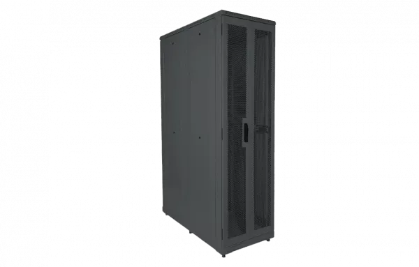 Шкаф телекоммуникационный напольный серверный 19", 47U(800x1200) , ШТ-НП-С-47U-800-1200-П2П-Ч передняя перф, задняя двустворчатая перф. черн.