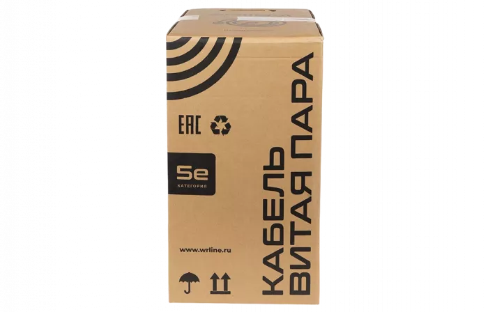 WRline WR-UTP-4P-C5E-LSZH-GY Кабель витая пара, неэкранированный U/UTP, категория 5e, 4 пары (0,50 мм), одножильный, внутренний, LSZH, нг(A)-HF, серый, 305 м