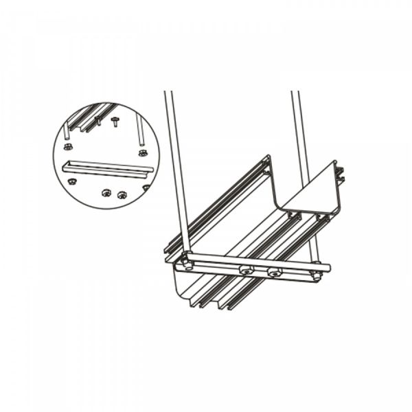 Кронштейн подвесной NTSS, "П"-типа, потолочный на шпильках для лотков шириной 120мм