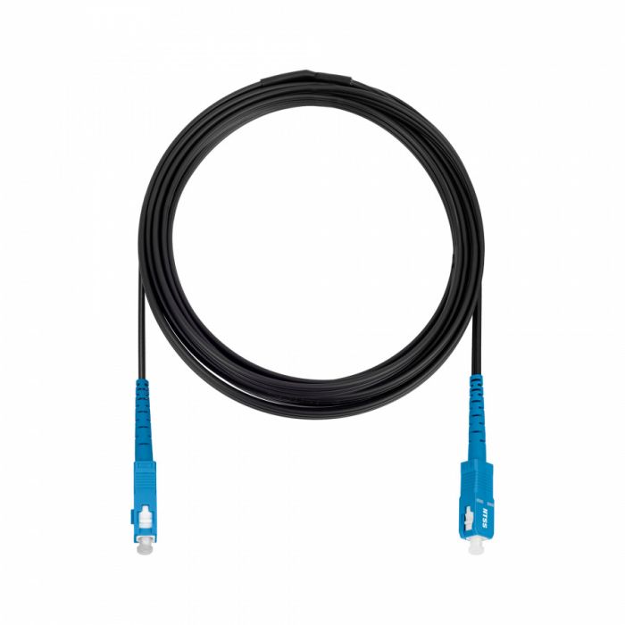 Дроп-кабель NTSS spc SC/UPC-SC/UPC G.657A1 50м LSZH S/0 стеклопруток, без ВСЭ, черный (патч-корд)