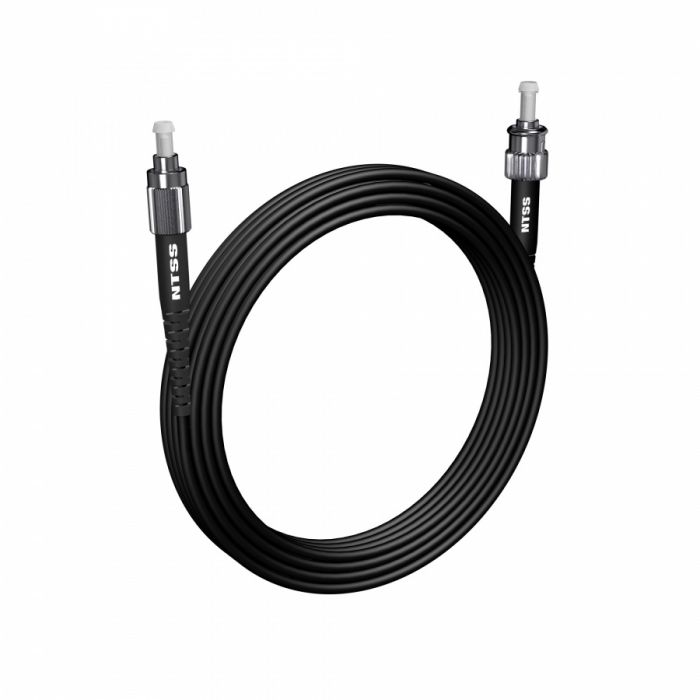 Шнур оптический NTSS PREMIUM spc FC/UPC-ST/UPC 9/125 3.0мм 20м черный LSZH (патч-корд)