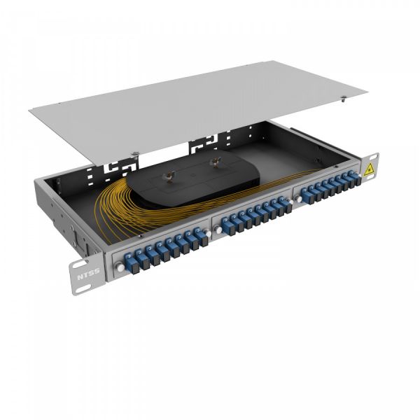 Кросс 19" NTSS PREMIUM, предсобранный 1U, 16 портов SC/UPC, 9/125 мкм