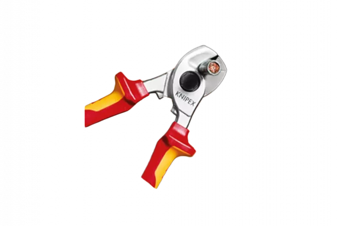 KN-9526165	Кабелерез VDE, Ø 15 мм (50 мм²), длина 165 мм, пружина, хром, 2-комп диэлектрические ручки