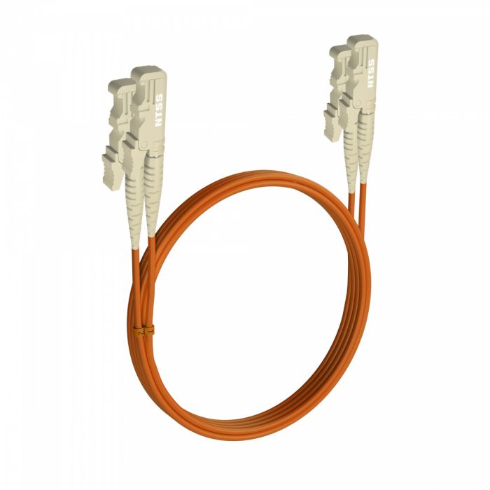 Шнур оптический NTSS dpc E2000/UPC-E2000/UPC 62.5/125 3.0мм 2м LSZH (патч-корд)