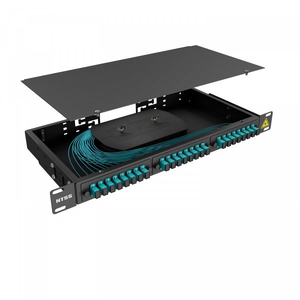 Кросс 19" NTSS PREMIUM, предсобранный 1U, 20 портов SC/UPC, 50/125 мкм OM3, черный