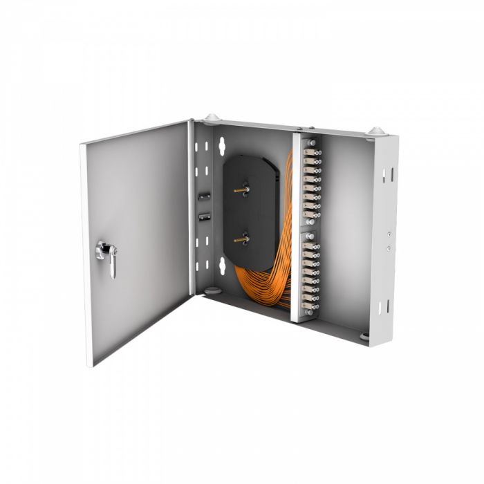 Кросс настенный NTSS PREMIUM, предсобранный, 12 портов LC/UPC duplex, 50/125 мкм