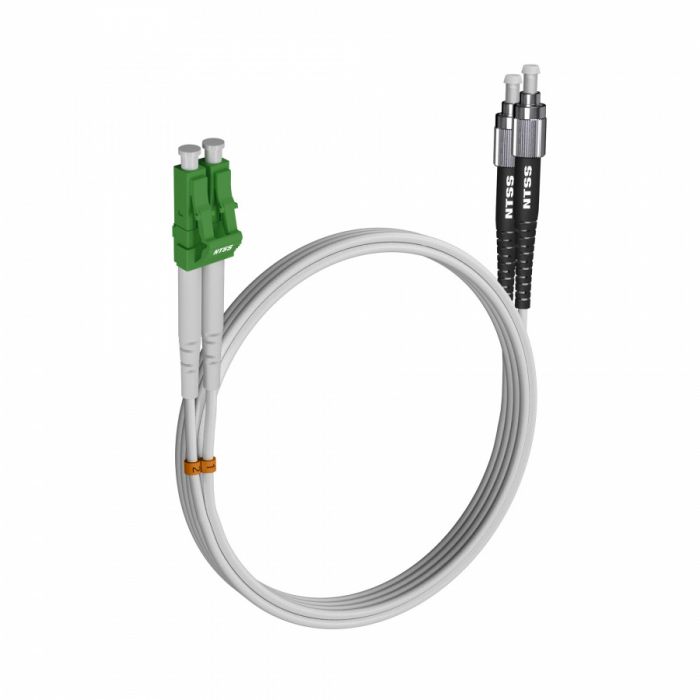 Шнур оптический NTSS dpc LC/APC-FC/UPC 9/125 G.657A1 2.0мм 1м LSZH (патч-корд)