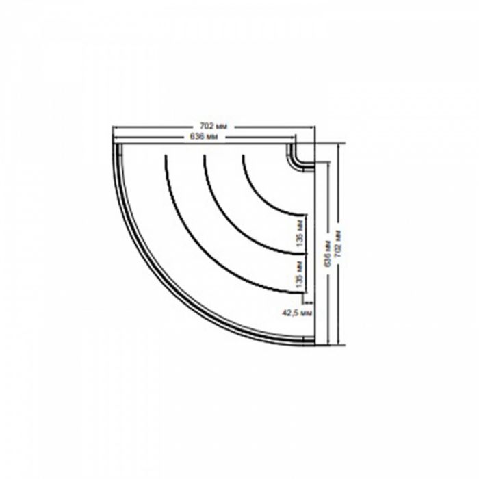 Уголок горизонтальный 90° оптического лотка NTSS 600*100 мм, желтый