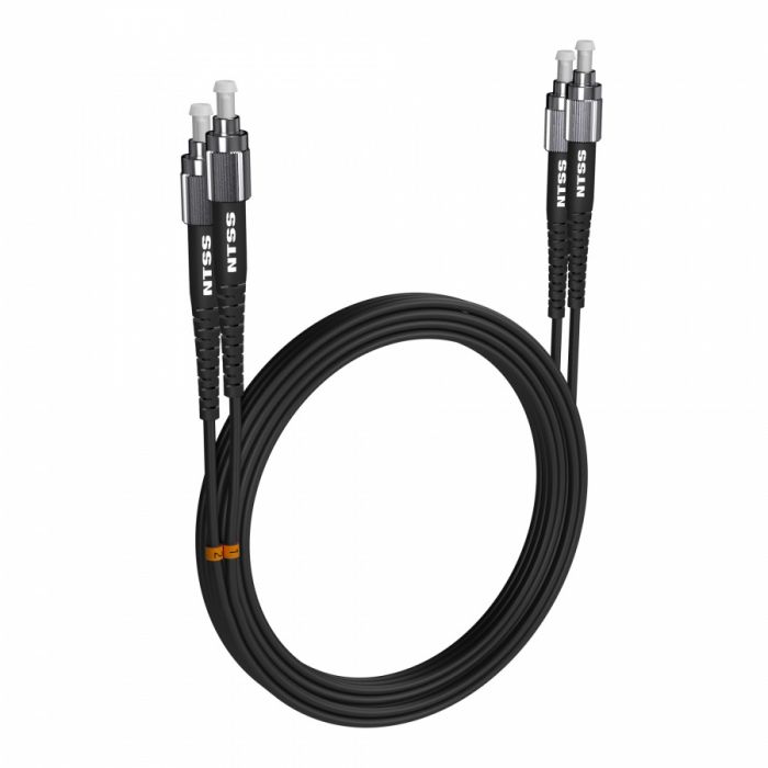 Шнур оптический NTSS PREMIUM dpc FC/APC-FC/APC 9/125 3.0мм 20м черный LSZH (патч-корд)