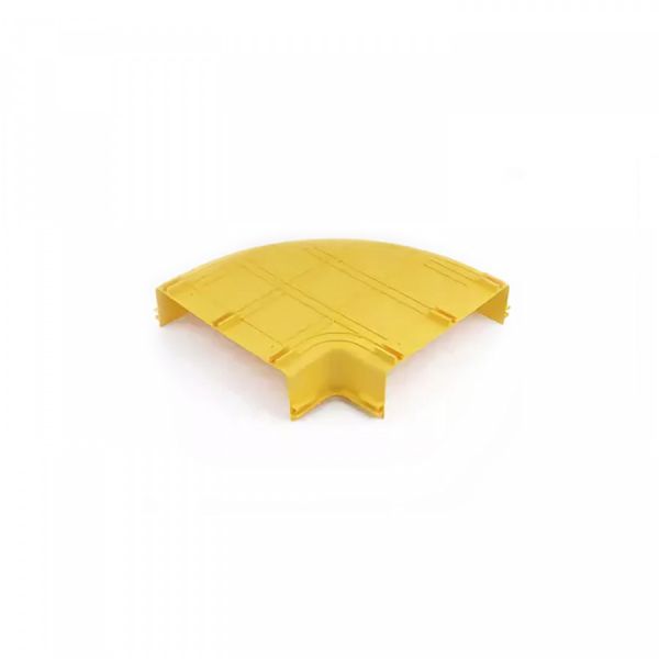Крышка горизонтального уголка 90° оптического лотка NTSS 360 мм, желтая
