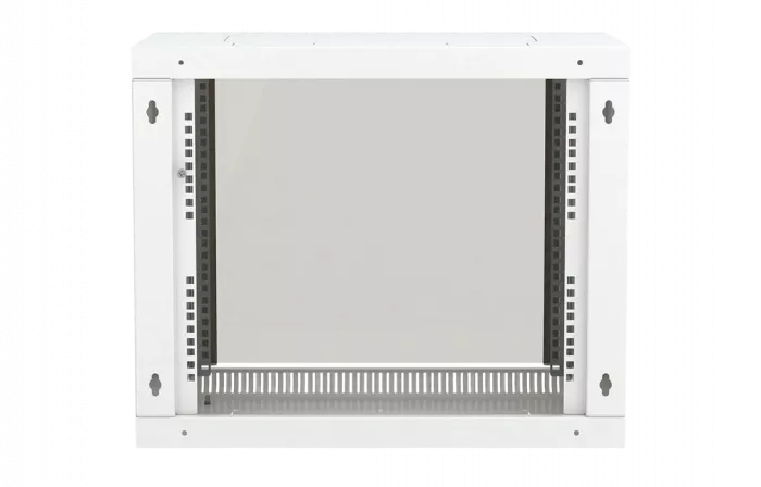Шкаф телекоммуникационный настенный разборный 19”,12U(600x450), ШТ-НСр-12U-600-450-С дверь стекло ССД