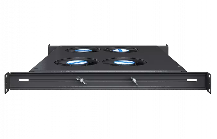 Вентиляторный модуль , 4 вентилятора с цифровым термореле ВМ-4-19"-Т-2-Ч черный ССД