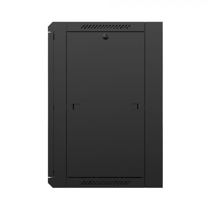 Шкаф настенный телекоммуникационный NTSS W 15U 600х450х770мм, 2 профиля 19, дверь стеклянная, боковые стенки съемные, задняя стенка, разобранный, черный RAL 9005