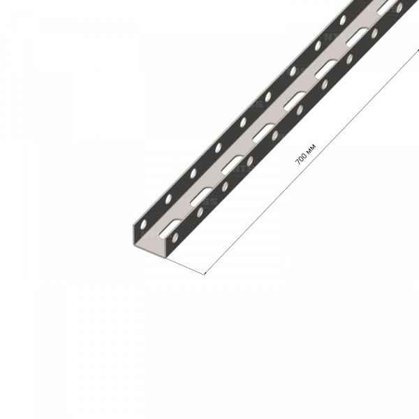 Перфорированный П-образный профиль NTSS 35х27х700мм (1,5)