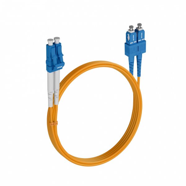Шнур оптический NTSS PREMIUM dpc LC/UPC-SC/UPC 9/125 3.0мм 2м LSZH (патч-корд)