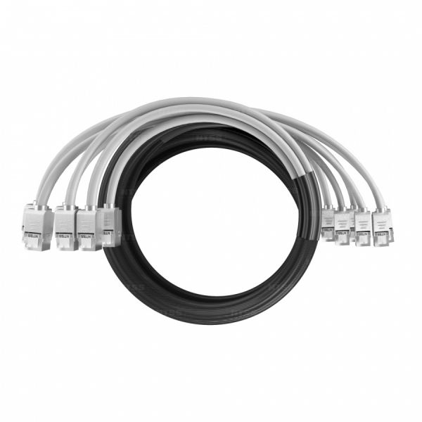 Кабельная сборка NTSS PREMIUM 6pc, FTP CAT6, оконцована разъемами KEYSTONE RJ45 FTP CAT6, заделка в чулке, вывод 0.6м, длина 13м, LSZH, серый