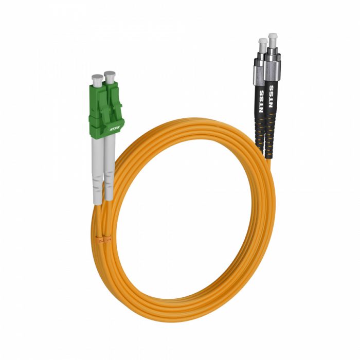 Шнур оптический NTSS dpc LC/АРС-FC/UРС 9/125 3.0мм 15м LSZH (патч-корд)