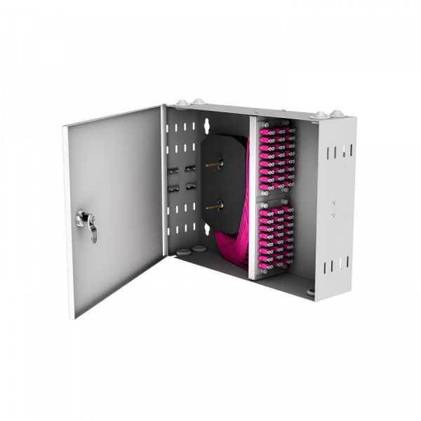 Кросс настенный NTSS PREMIUM, предсобранный, 48 портов LC/UPC duplex, 50/125 мкм OM4