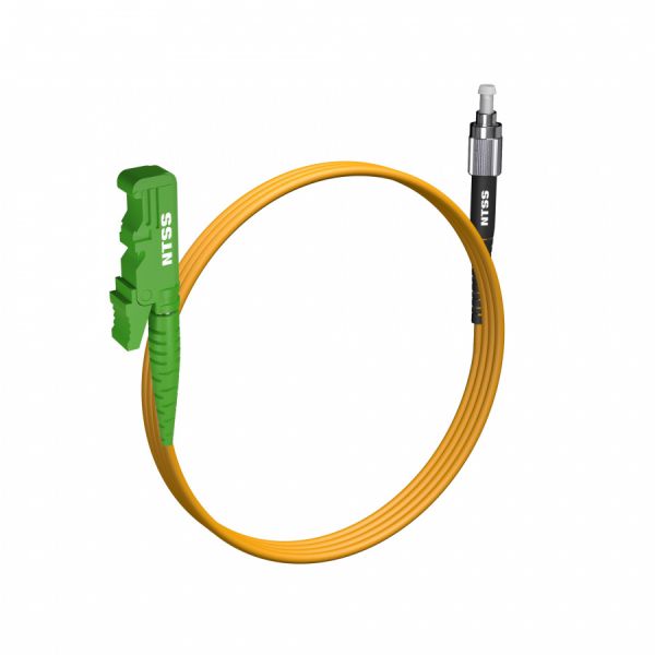 Шнур оптический NTSS spc E2000/APC-FC/UPC 9/125 3.0мм 2м LSZH (патч-корд)