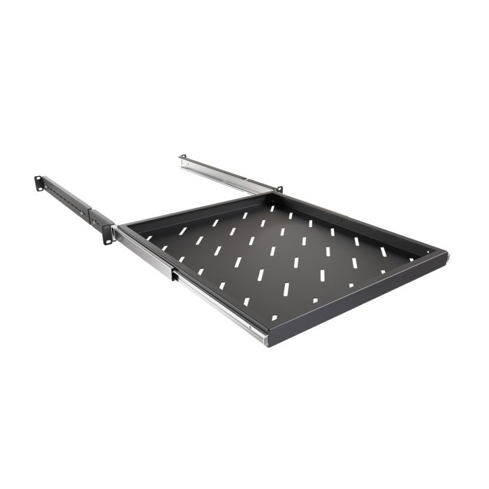 Полка выдвижная NTSS глубина 500мм, крепление 19 1U, для шкафов глубиной 800мм, черный RAL 9005