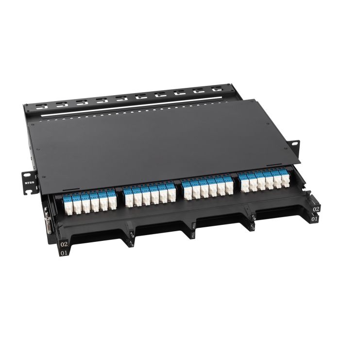 Кросс распределительный стоечный выдвижной 19” NTSS PREMIUM 1U, 8 CSM5 кассет, черный