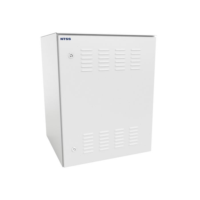 Шкаф настенный климатический NTSS WT 18U (ШхВхГ) 600x970x350 мм, 4 профиля 19, с обогревом 150W и вентиляцией, IP55, серый RAL 7035