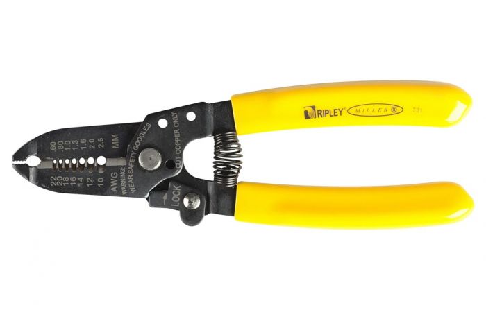 Стриппер Miller T-типа Multi-Wire 721 для снятия оболочек 0.6-2.6 мм (22-10 AWG) Ripley