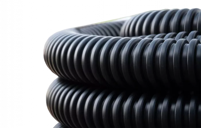 Труба ССД-Пайп Электро НГ, OD=110 мм, 1100N, SN22, с протяжкой (бухта 52 м) Труба полимерная жёсткая гофрированная спиральная не распространяющая горение