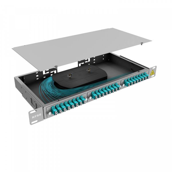 Кросс 19" NTSS PREMIUM, предсобранный 1U, 4 порта LC/UPC duplex, 50/125 мкм OM3