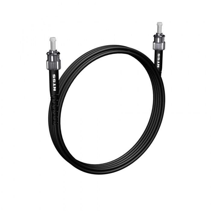Шнур оптический NTSS PREMIUM spc ST/UPC-ST/UPC 9/125 3.0мм 3м черный LSZH (патч-корд)