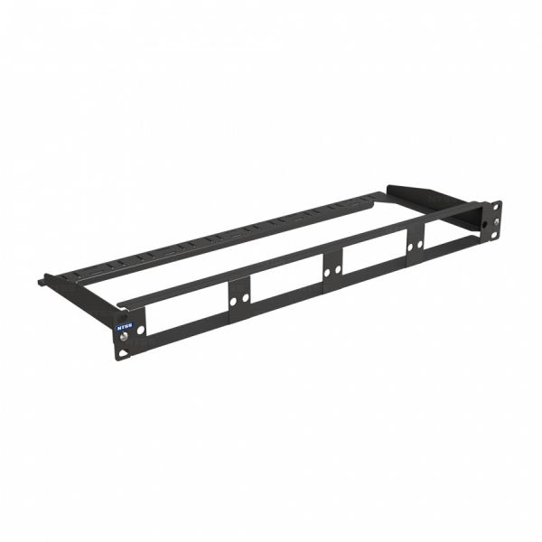 Наборная 19” патч-панель NTSS STANDART для 4 кассет MPO, 1U, черная