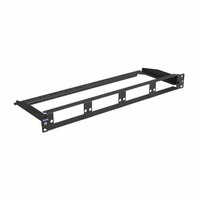 Наборная 19” патч-панель NTSS STANDART для 4 кассет MPO, 1U, черная