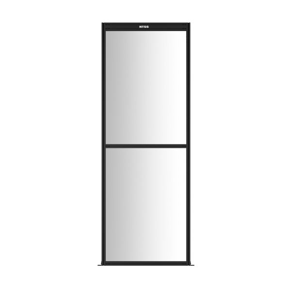 Заглушка торцевая системы изоляции NTSS, 48U, прозрачная, для коридора шириной 800 мм, RAL 9005 чёрный