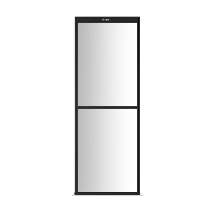 Заглушка торцевая системы изоляции NTSS, 48U, прозрачная, для коридора шириной 800 мм, RAL 9005 чёрный