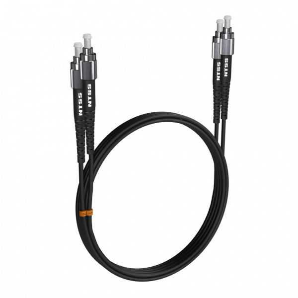 Шнур оптический NTSS PREMIUM dpc FC/APC-FC/APC 9/125 3.0мм 10м черный LSZH (патч-корд)