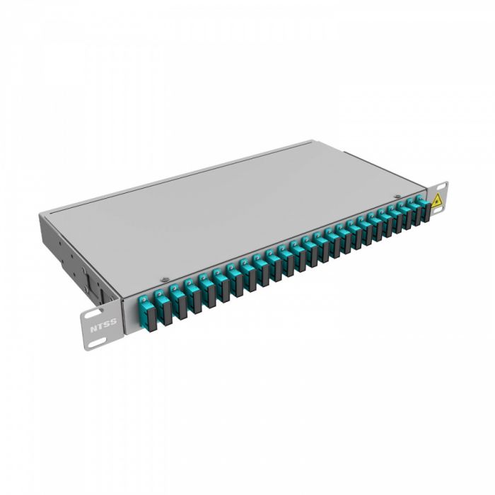 Кросс 19" NTSS PREMIUM, предсобранный 1U, 24 порта SC/UPC duplex, 50/125 мкм OM3