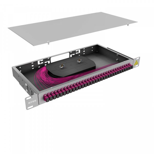 Кросс 19" NTSS PREMIUM, предсобранный 1U, 32 порта SC/UPC 50/125 мкм OM4