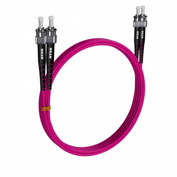Шнур оптический NTSS PREMIUM dpc ST/UPC-ST/UPC 50/125 OM4 2.0мм 2м LSZH (патч-корд)