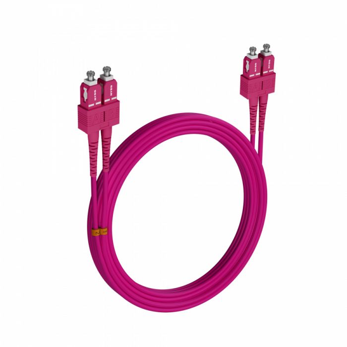 Шнур оптический NTSS PREMIUM dpc SC/UPC-SC/UPC 50/125 ОМ4 3.0мм 21м LSZH (патч-корд)