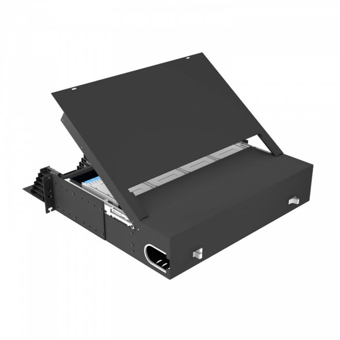 Кросс распределительный стоечный выдвижной 19” NTSS PREMIUM RRDC 2U, 24 CSM MTP кассет, черный