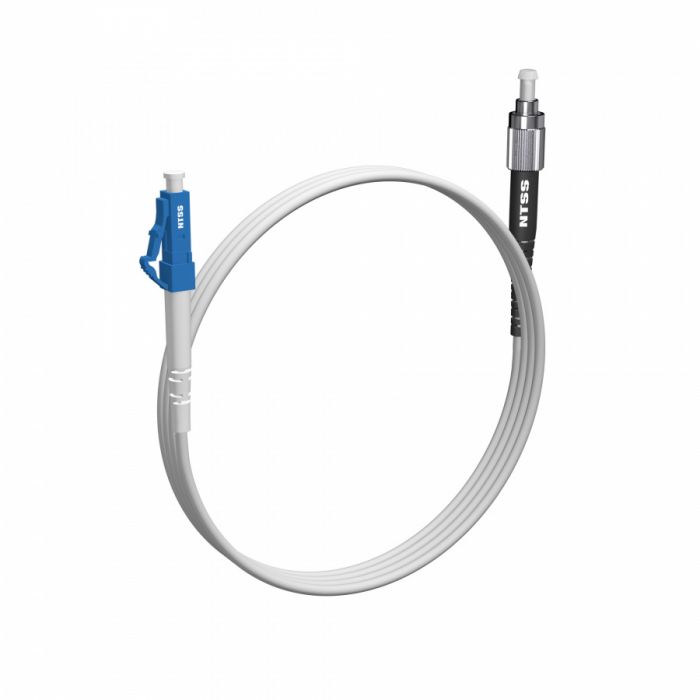Шнур оптический NTSS spc LC/APC-FC/UPC G.657A2 9/125 2.0мм 1м LSZH (патч-корд)