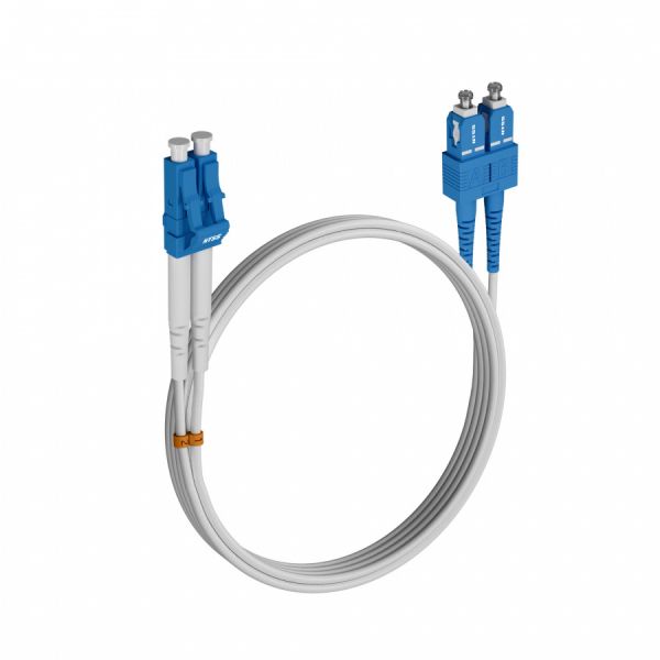 Шнур оптический NTSS dpc LC/UPC-SC/UPC 9/125 G.657A1 3.0мм 5м LSZH (патч-корд)