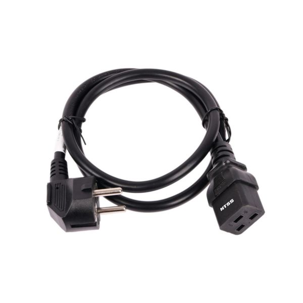 Шнур питания NTSS для БРП IEC 60320 C19 –  CEE 7/7 Schuko, 3х1.5, 1.8 м, ГОСТ