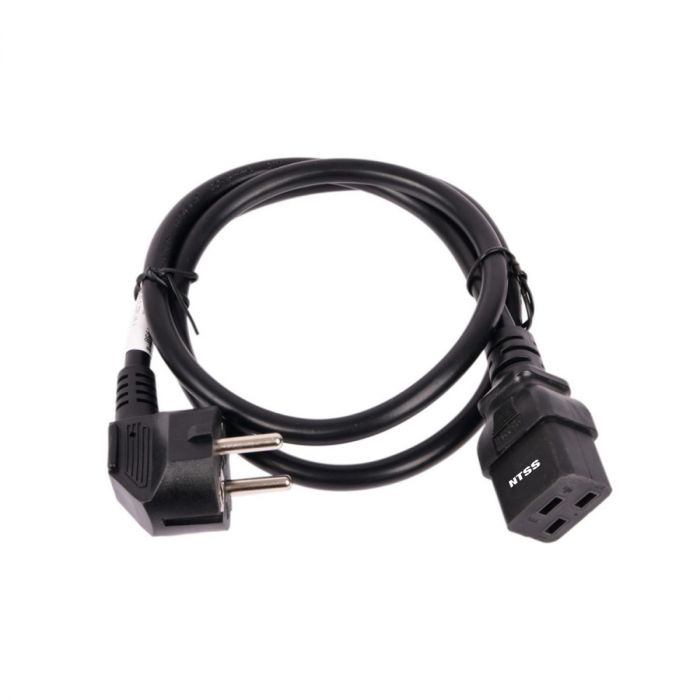 Шнур питания NTSS для БРП IEC 60320 C19 –  CEE 7/7 Schuko, 3х1.5, 1.8 м, ГОСТ