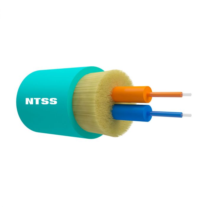 Оптический кабель внутренний NTSS PREMIUM 2 волокна OM3, 50/125, LSZH(нг(A)-HF), АКВА