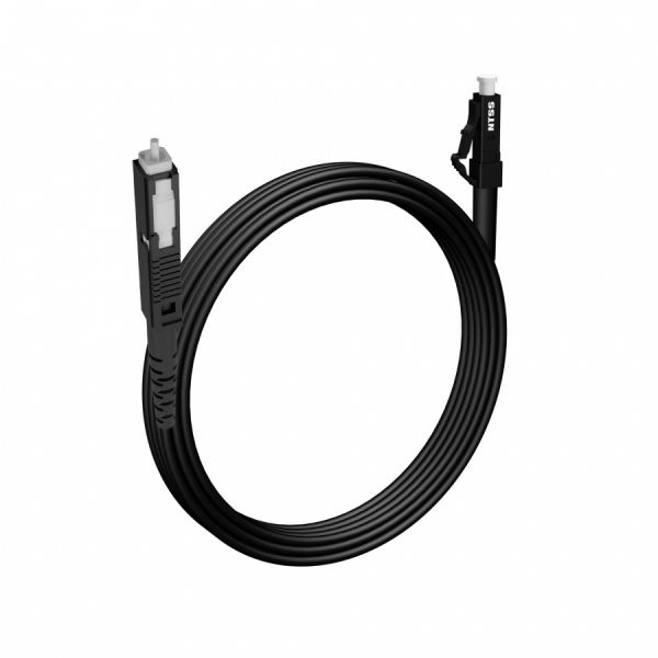 Шнур оптический NTSS spc MU/UPC-LC/UPC 9/125 2.0мм 10м черный LSZH (патч-корд)