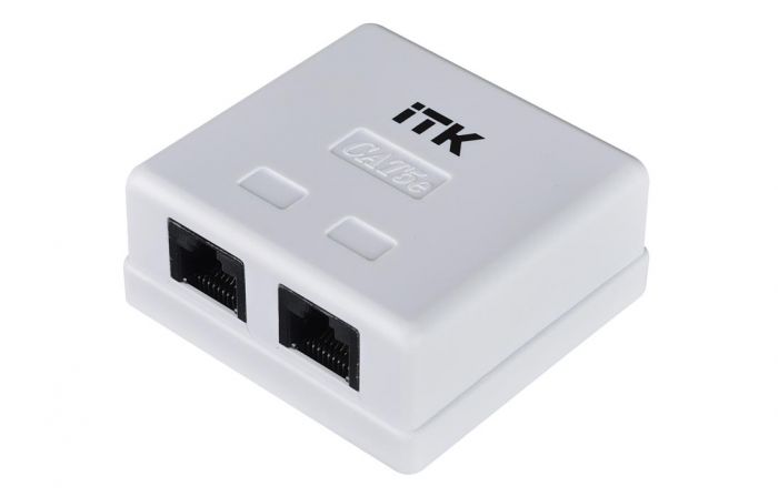 CS2-1C5EU-22 ITK Настенная инф. розетка RJ45, кат.5Е UTP, 2-порта