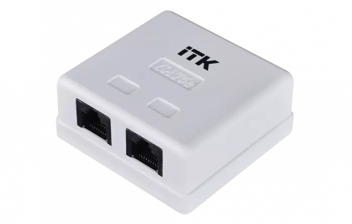 CS2-1C5EU-22 ITK Настенная инф. розетка RJ45, кат.5Е UTP, 2-порта