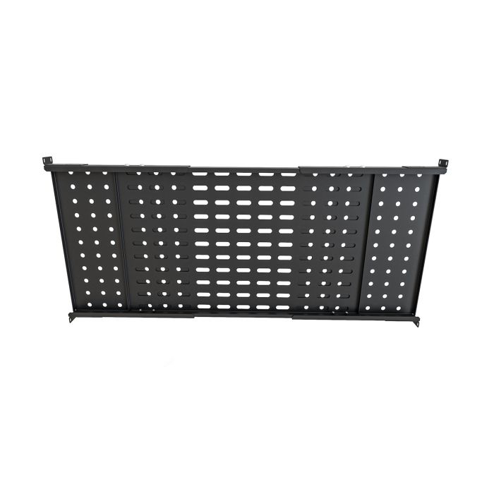 Универсальная полка 1U для шкафов глубиной 1070/1200мм раздвижная (усиленная до 150кг), RAL 9005