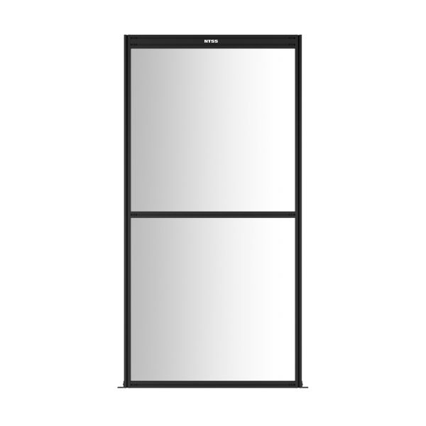 Заглушка торцевая системы изоляции NTSS, 42U, прозрачная, для коридора шириной 1000 мм, RAL 9005 чёрный